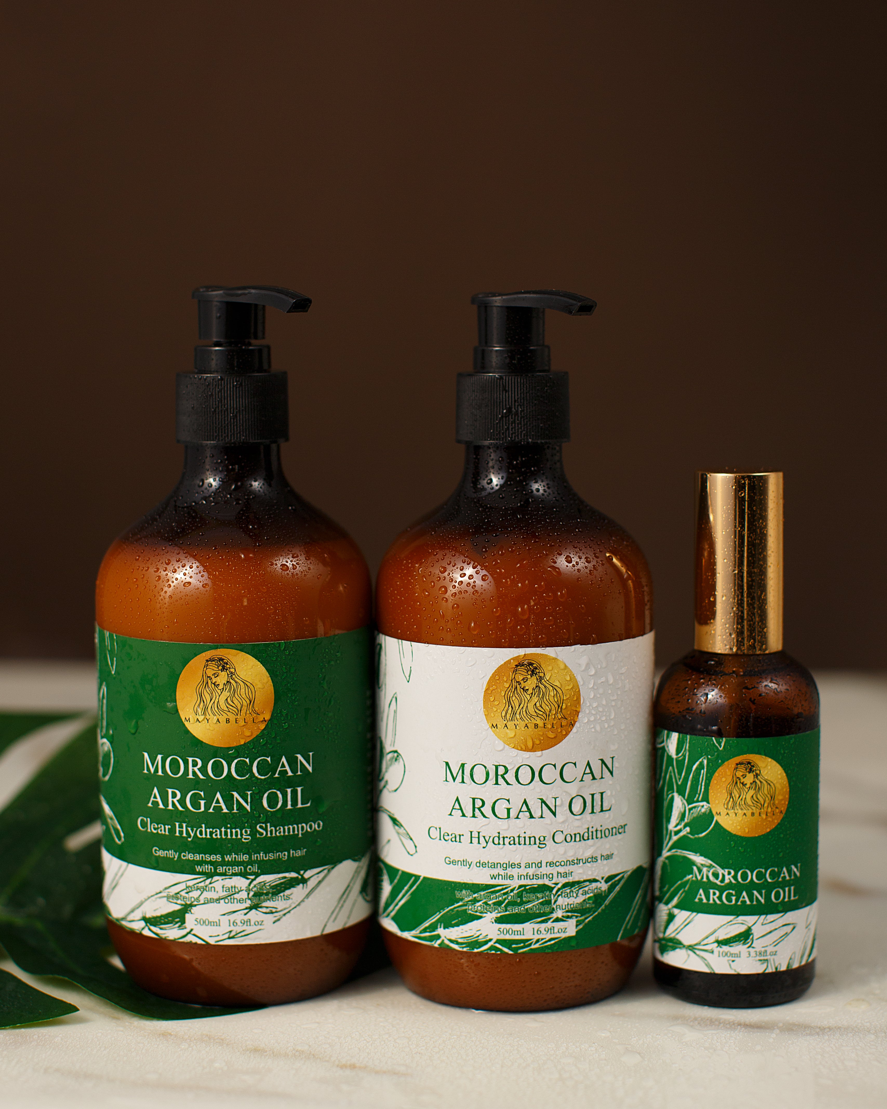 Moroccan Argan Shampoo + Conditioner + Moroccan Argan Oil